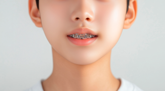 성장교정 중인 아이의 치아